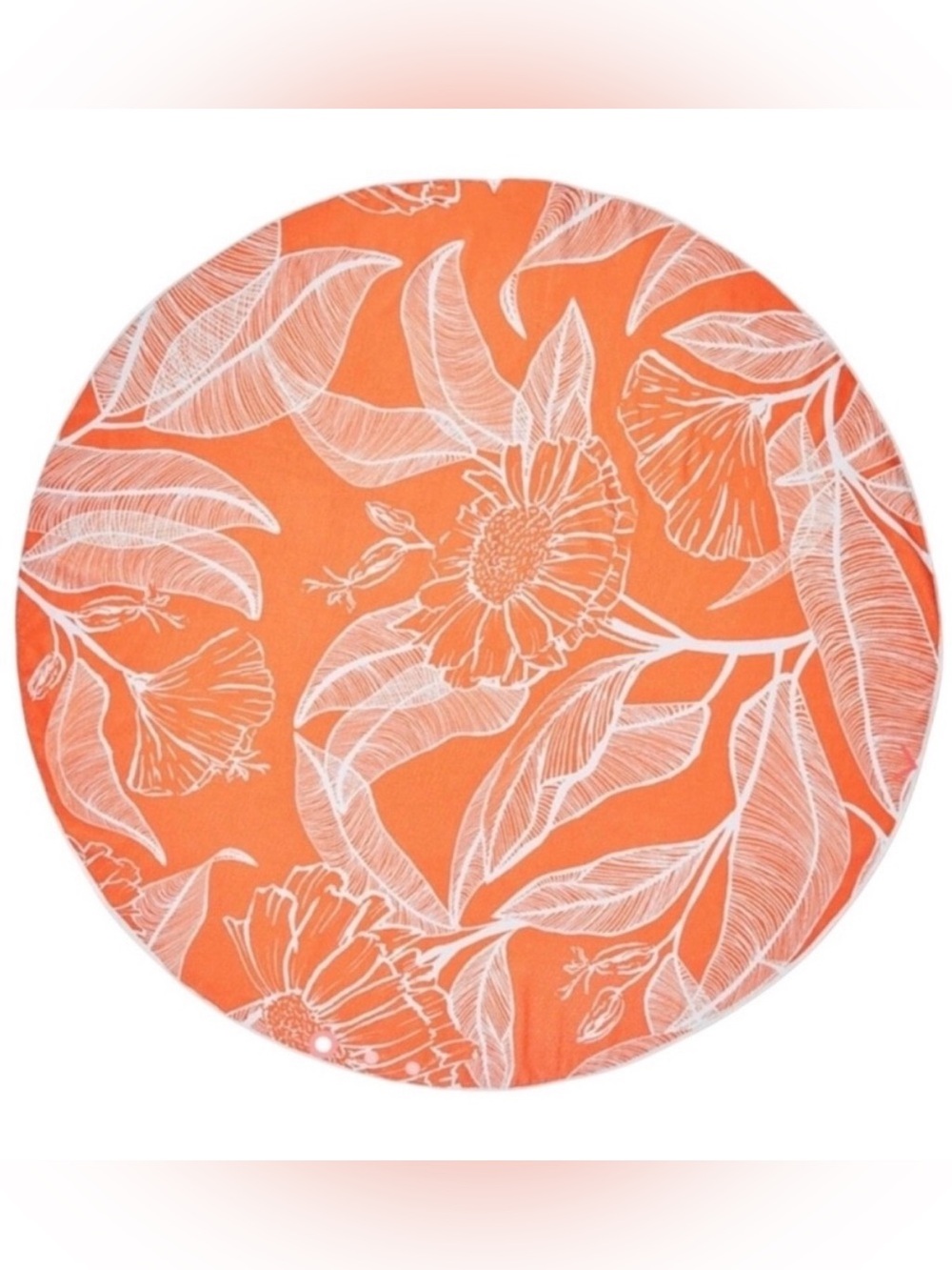 New Summer & Rose Roundie Towel 57” Orange White Tropical